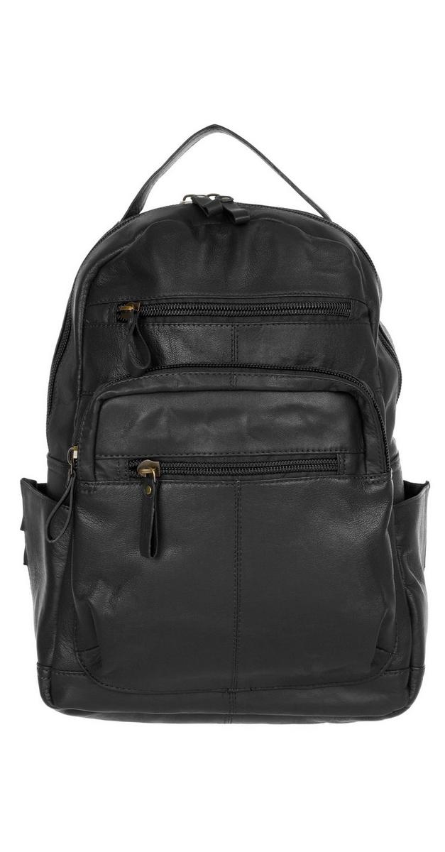 Men's Genuine Leather Travel Backpack - Black | bealls