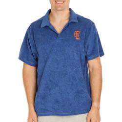 Men's Logo Terry Cloth Polo Shirt - Blue
