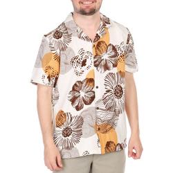 Men's Floral Print Button Down Shirt