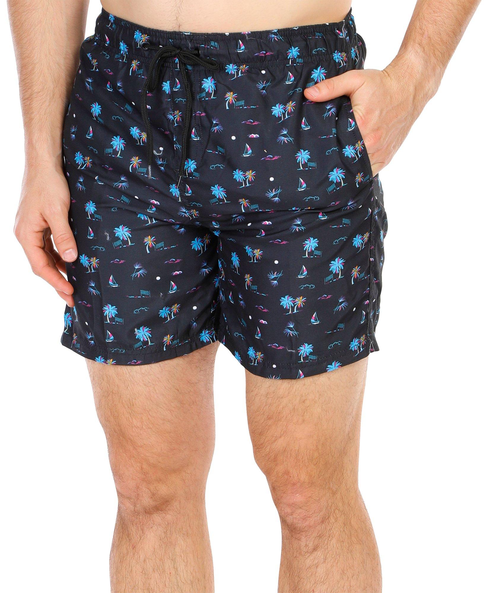 Men's Beach Pattern Swim Shorts