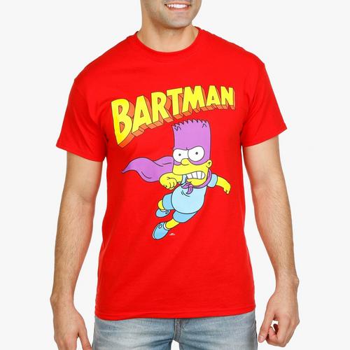 The Simpsons Bartman Circle T-Shirt - BLUE