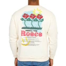 Men's Long Sleeve Roses Graphic Tee - White