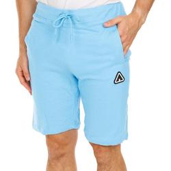 Men's Solid Logo Knit Shorts - Blue
