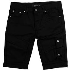 Men's Cargo Denim Shorts - Black