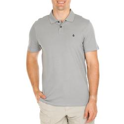 Men's Solid Logo Polo Shirt - Grey