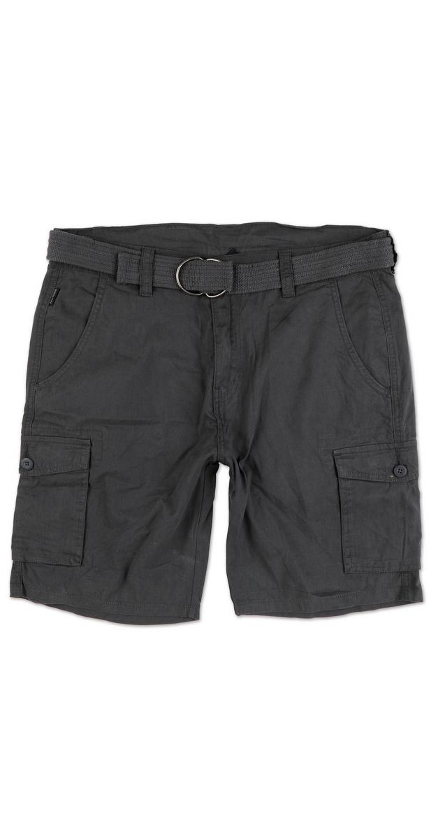 Mens Belted Cargo Shorts Charcoal Bealls