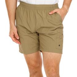 Men's Solid Nylon Hybrid Shorts - Tan