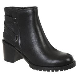Women's Faux Leather Hensley Ankle Boots - Black
