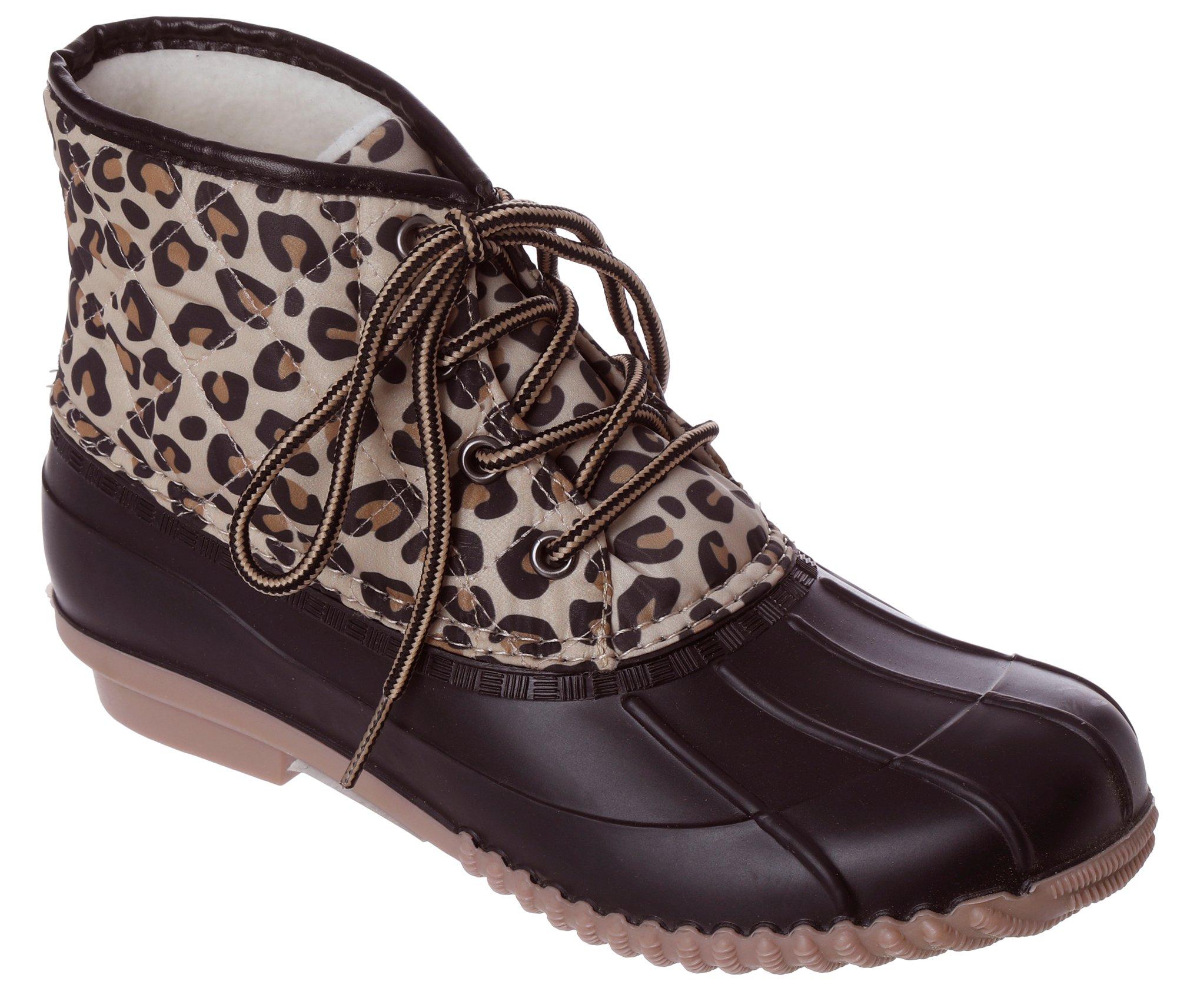 Cheetah duck boots sale