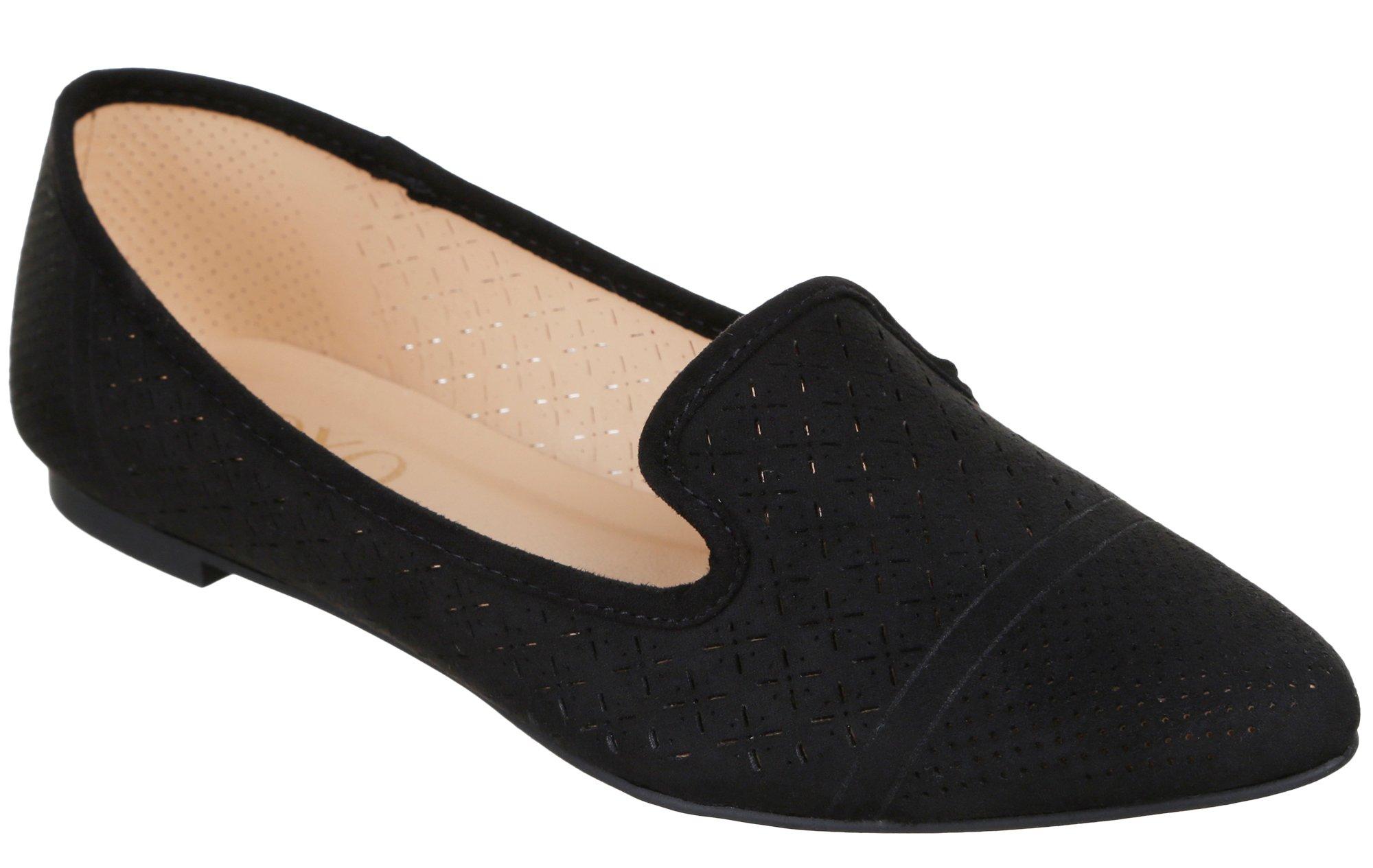 Women's Solid Perforated Flats