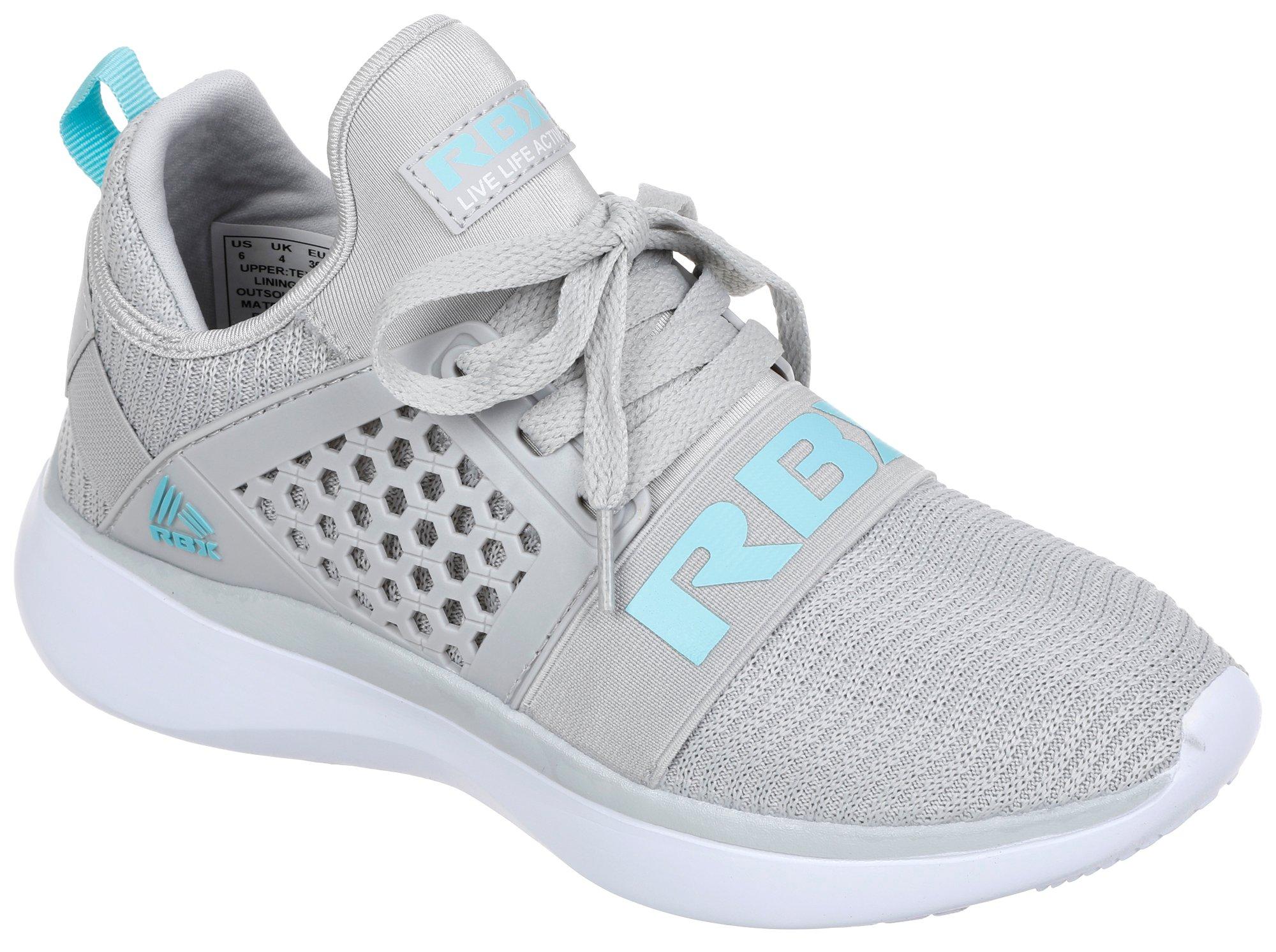 Women's Band Logo Knit Athletic Sneakers - Grey