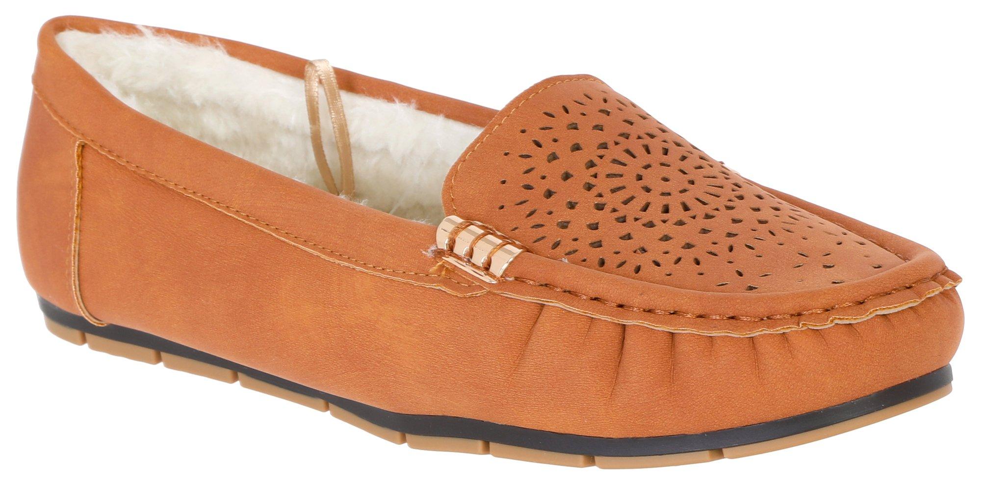 Women's Faux Leather & Fur Lined Moccasins