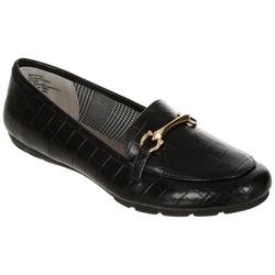 Women's Croc Print Casual Loafers
