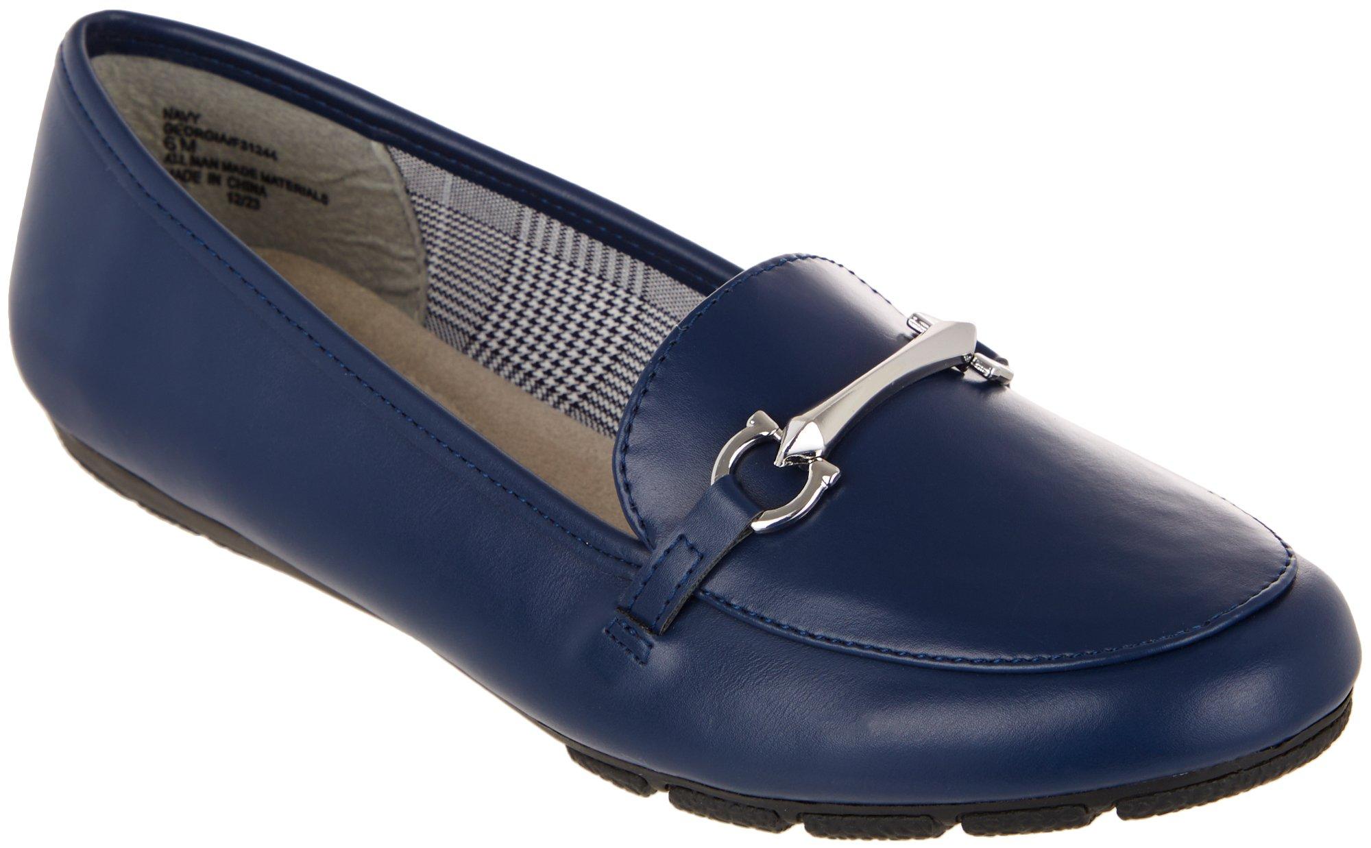 Women's Solid Faux Leather Loafers
