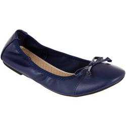 Women's Solid Faux Leather Flats