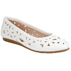 Women's Floral Perforated Flats