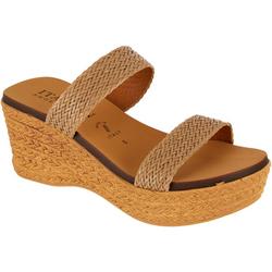 Women's Double Band Wedge Slides