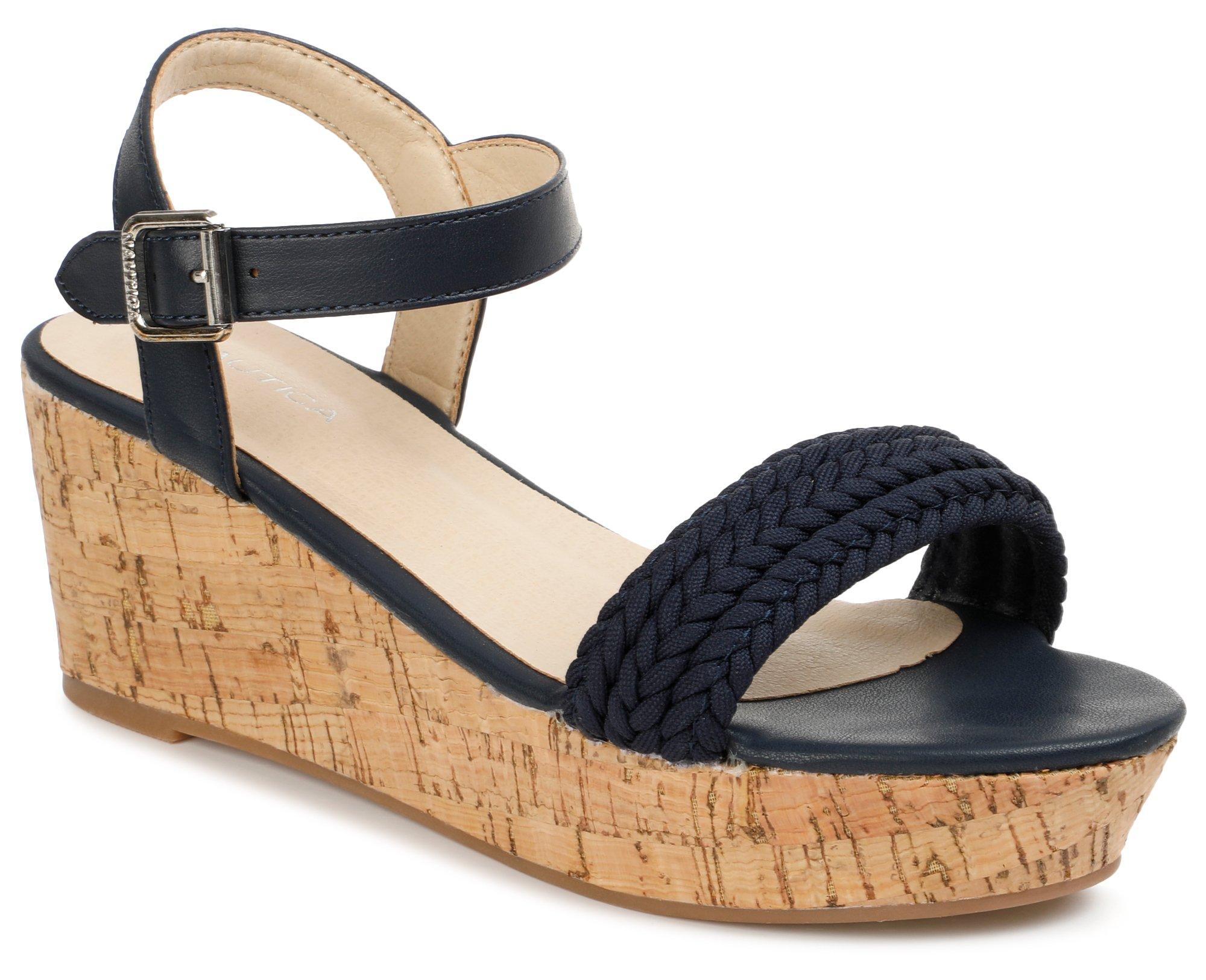 Women's Woven Cork Wedge Sandals