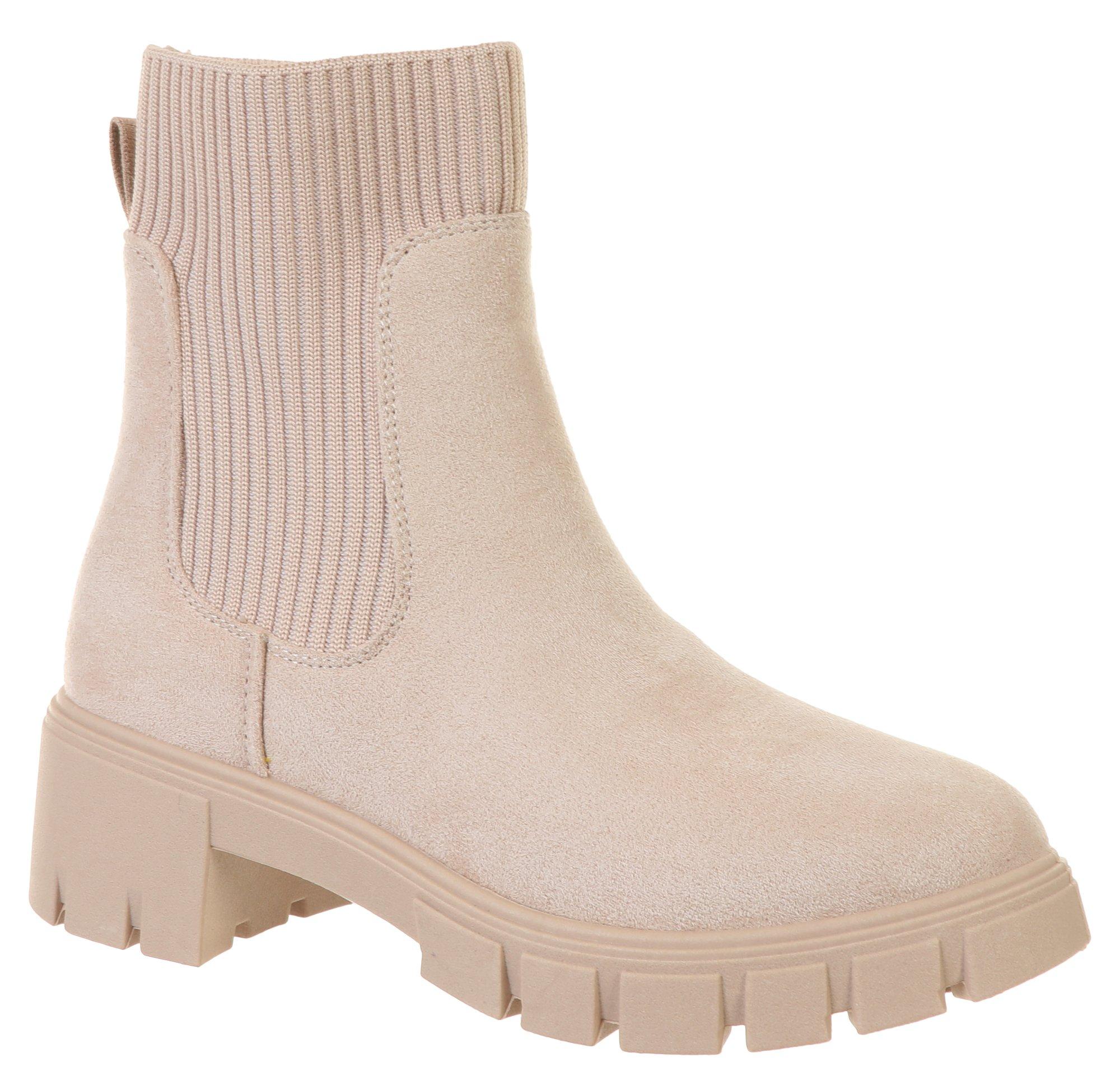 Women's Faux Suede Artic Boots - Beige
