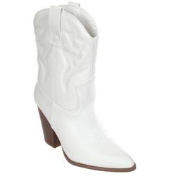 Women's Midi Cowgirl Boots - White