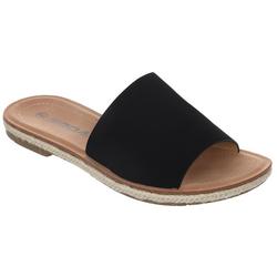 Women's Exotic Slide Sandals - Black