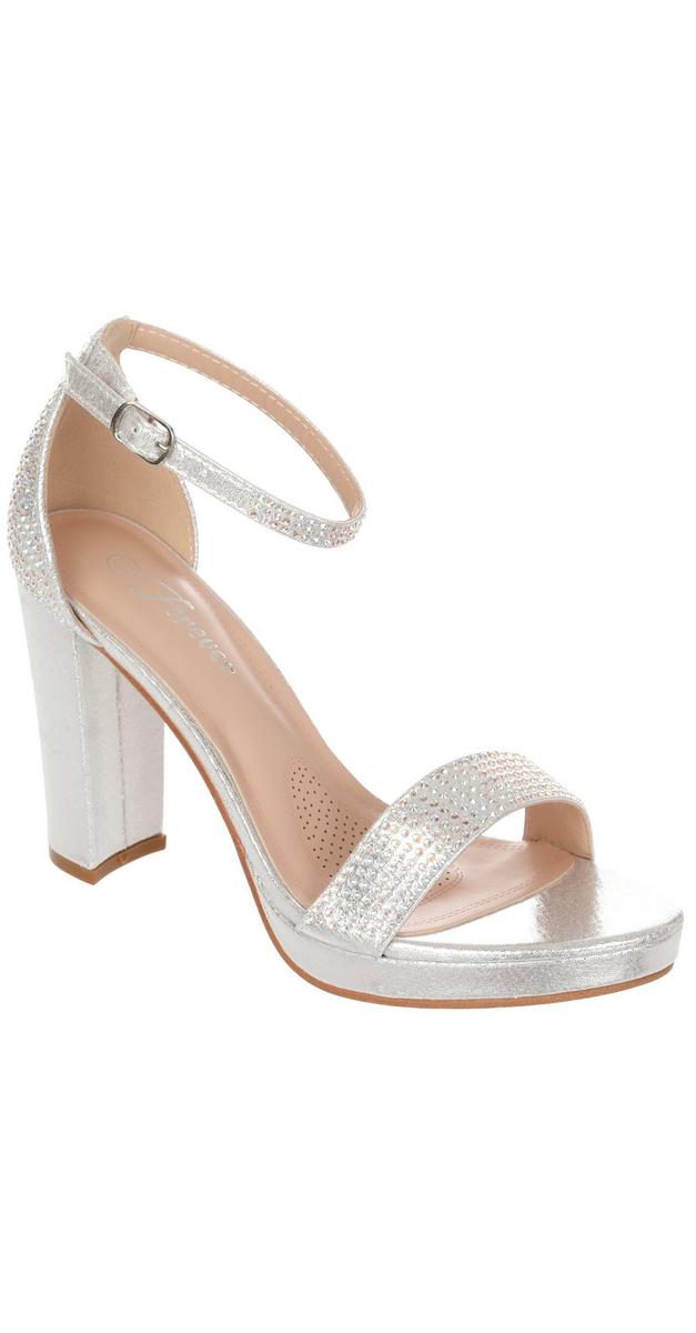 Women's Rhinestone Block Heels - Silver | bealls