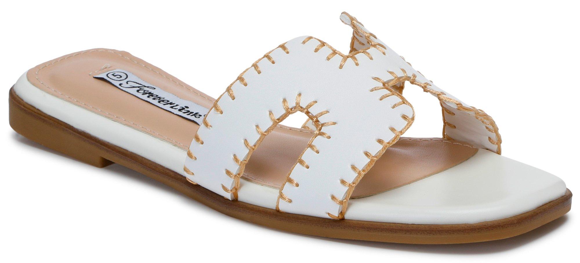 Women's Embroidered Single Band Slides