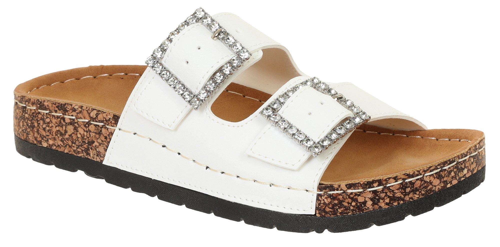 Womens white footbed online sandals