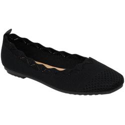 Women's Solid Scallop Knit Flats