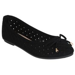 Women's Perforated Upgrade Flats - Black