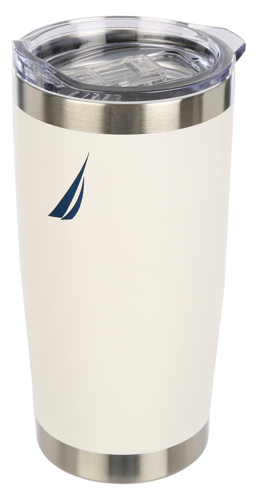 HYDRAFLOW Capri 40 oz. White Stainless Steel Vacuum Insulated