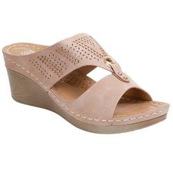 Women's Perforated Wedge Sandals