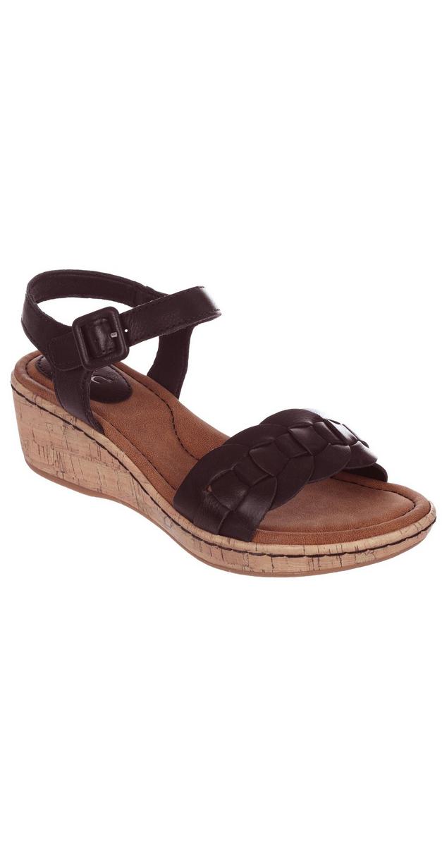 Women's Braided Cork Wedge Sandals - Black | bealls