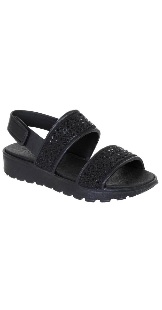 Women's Embellished Comfort Sandals - Black | bealls