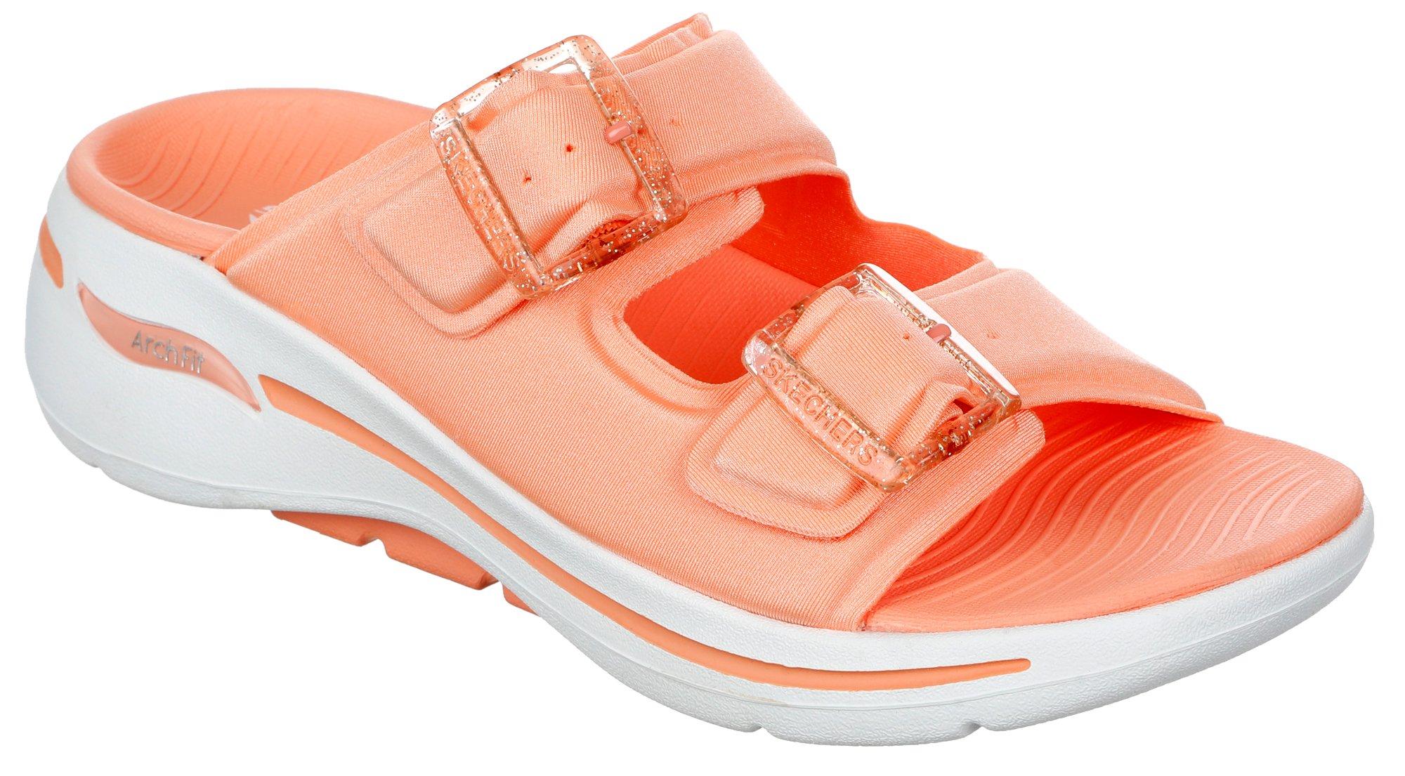 Women's Arch-Fit Double Band Sandals - Coral
