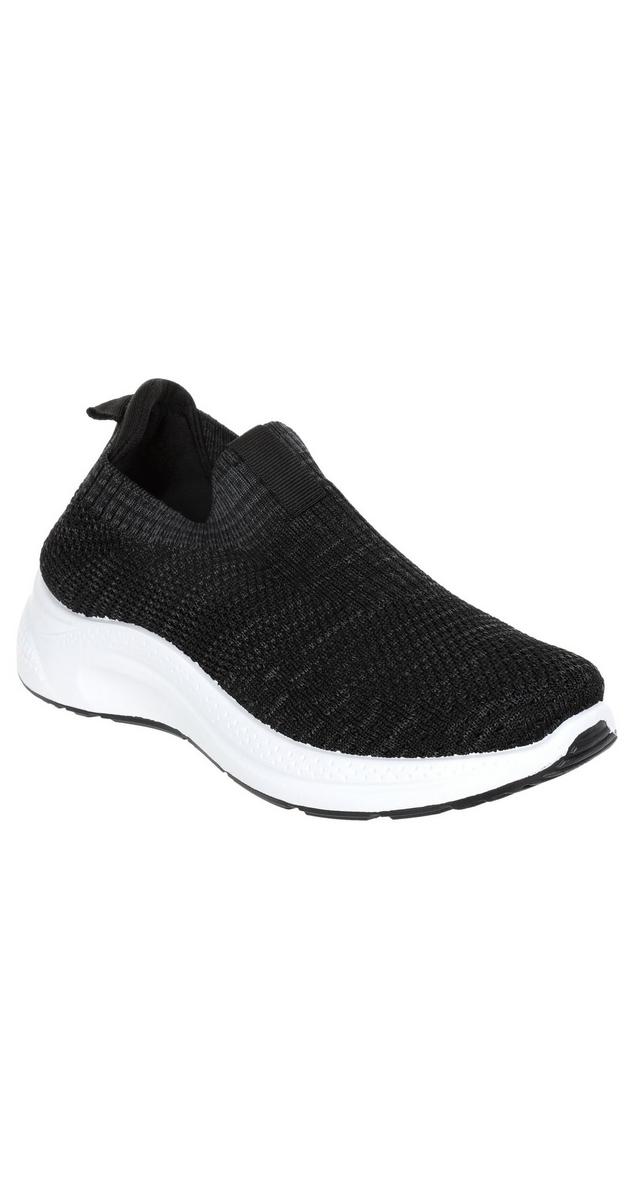 Women's Solid Knit Slip-On Sneakers - Black | bealls