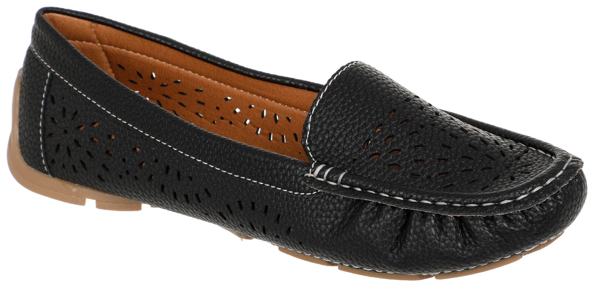 Women's Solid Perforated Loafers