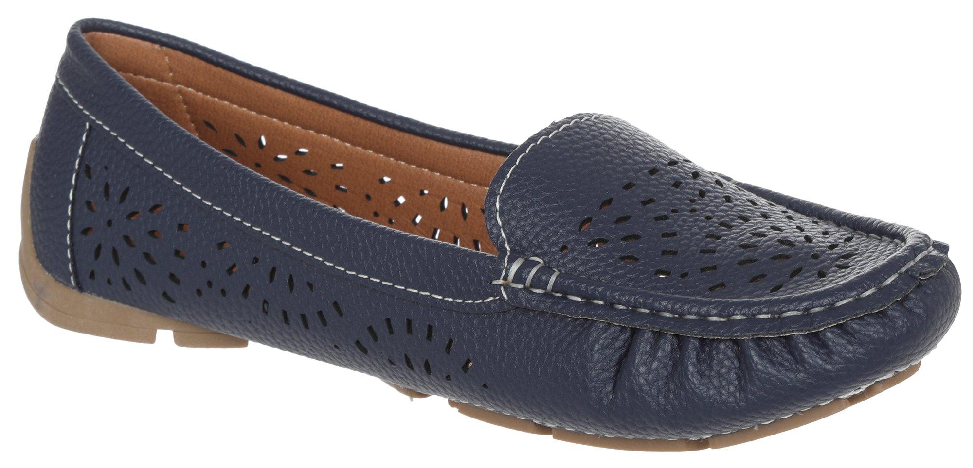 Women's Casual Faux Leather Perforated Moccasins