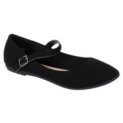Women's Faux Suede Mary Jane Flats