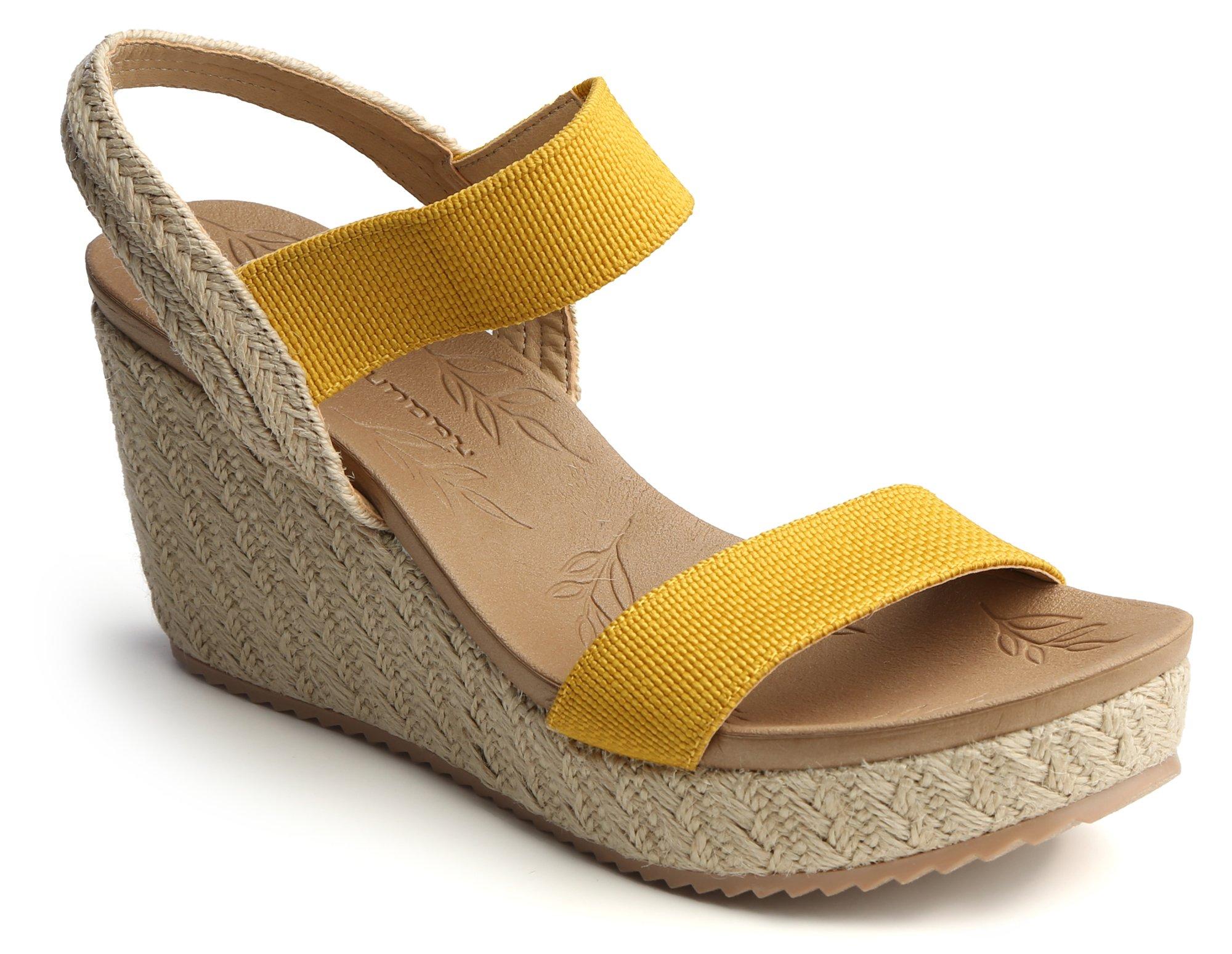 Women's Double Band Espadrille Wedges