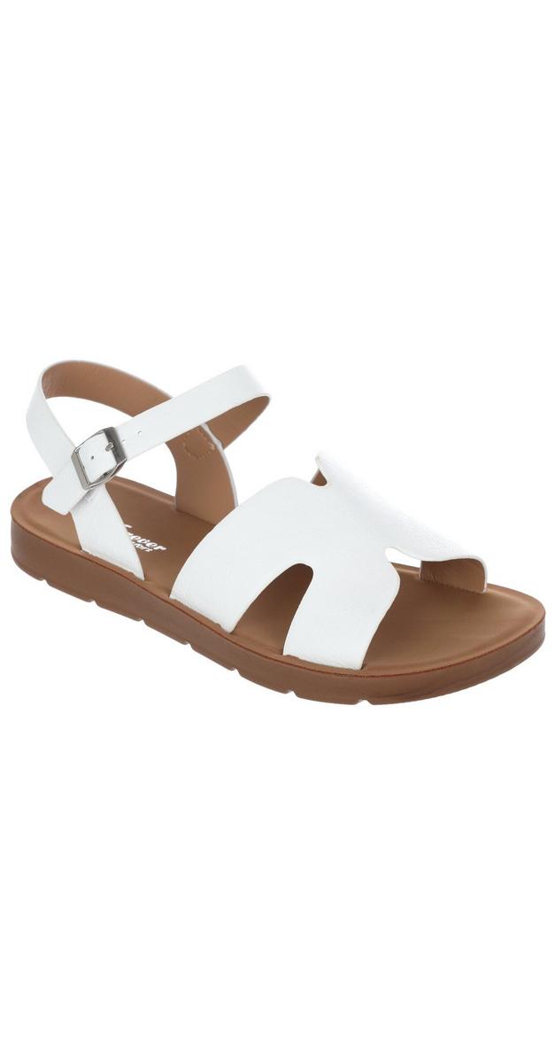 Women's Rebound Faux Leather Flat Sandals - White | bealls
