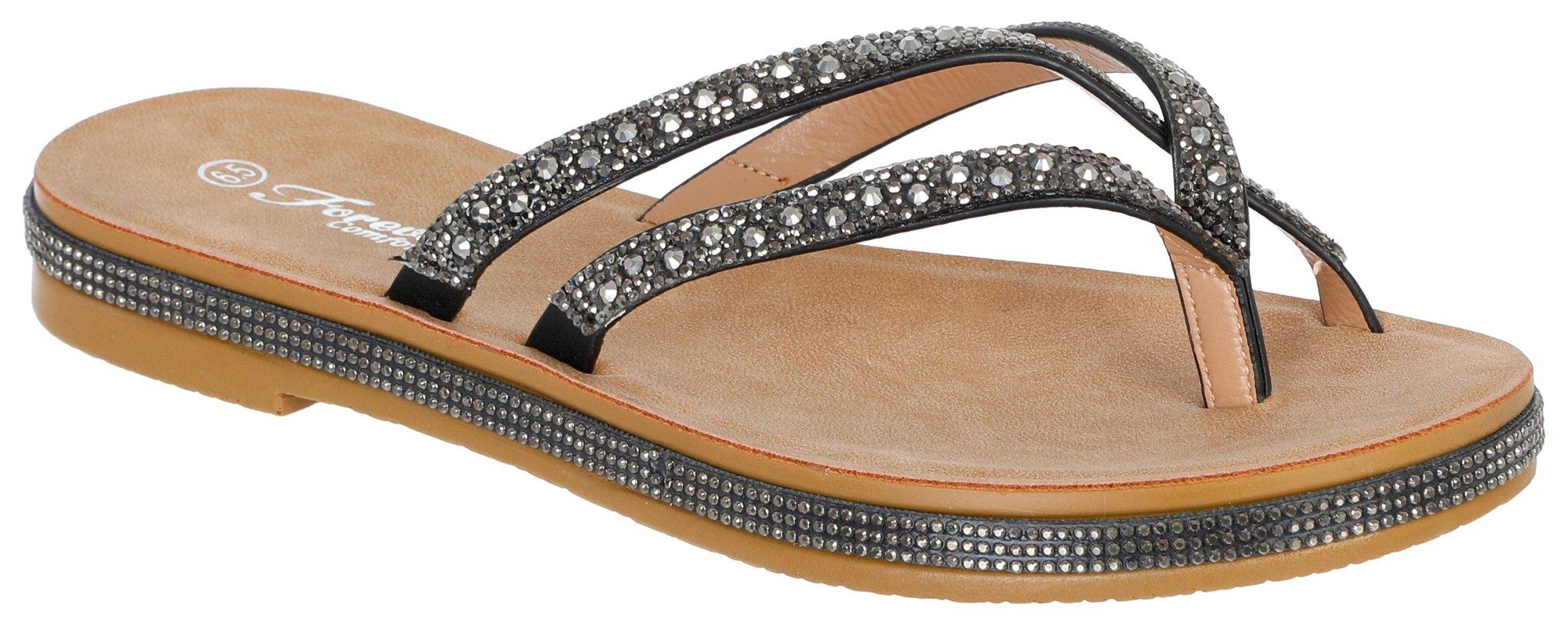 Women's Bling Strap Flat Sandals