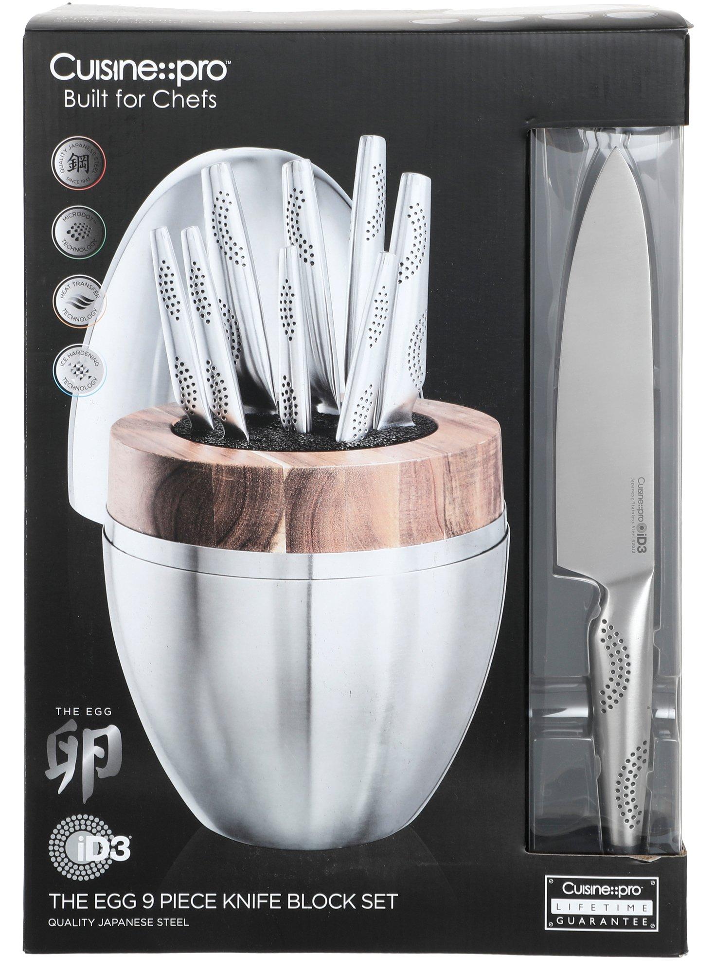 iD3 Engraved 9-Piece Knife Block Set