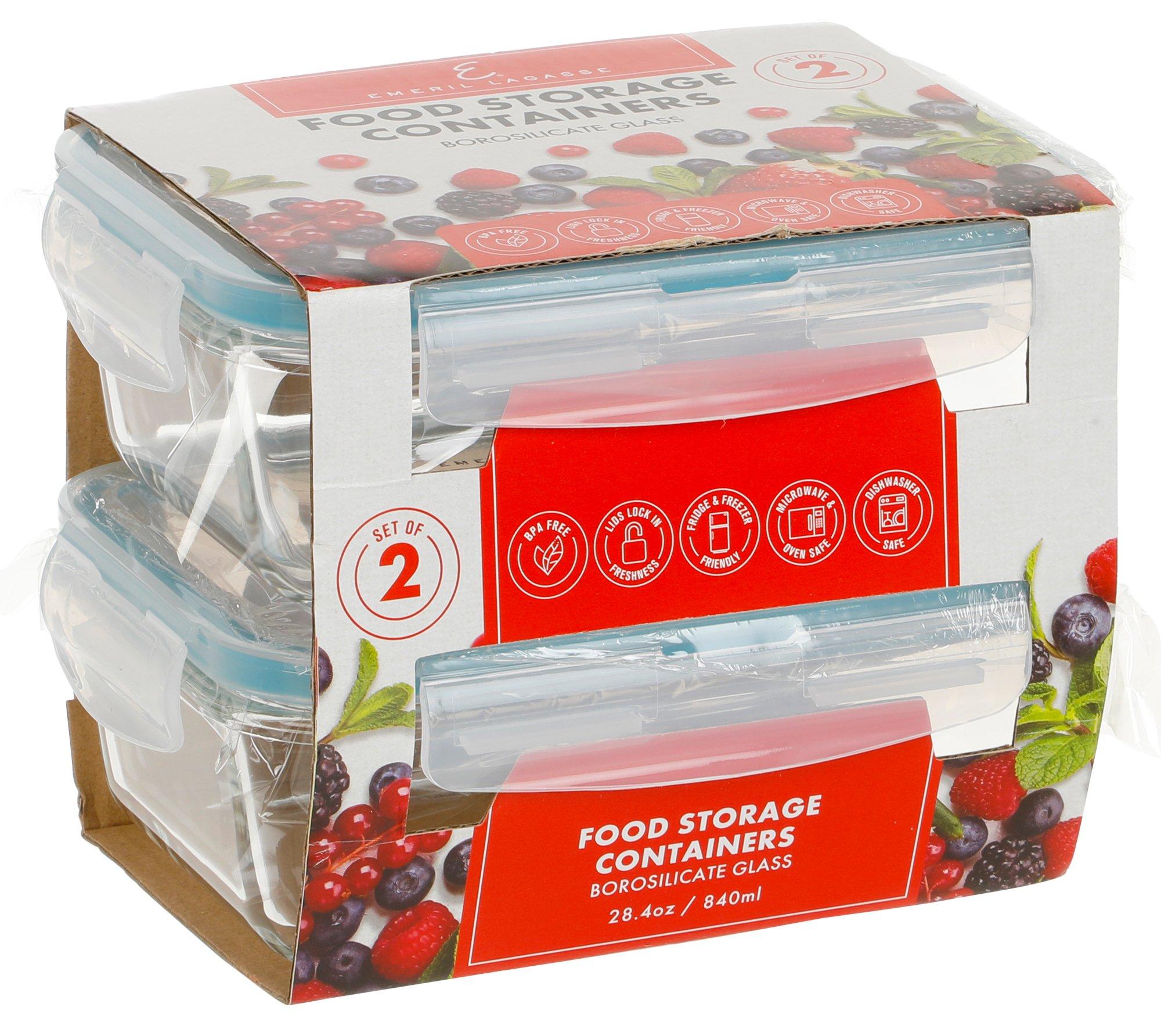 2 Pk Food Storage Containers