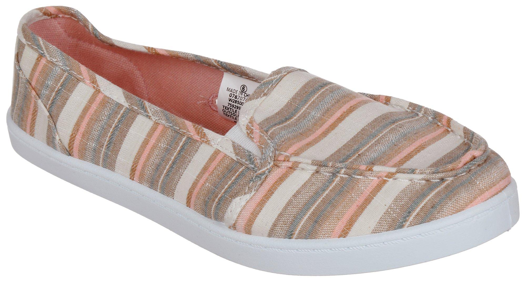 Women's Casual Striped Slip On Shoes