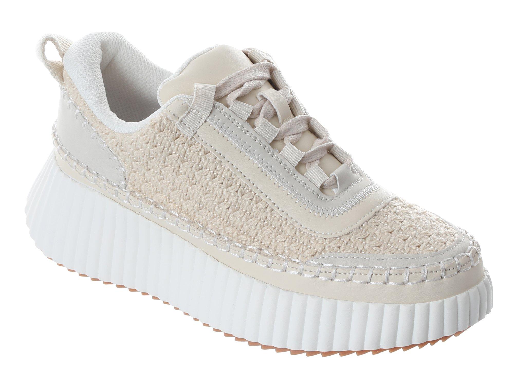 Womens Knit Canvas Sneakers