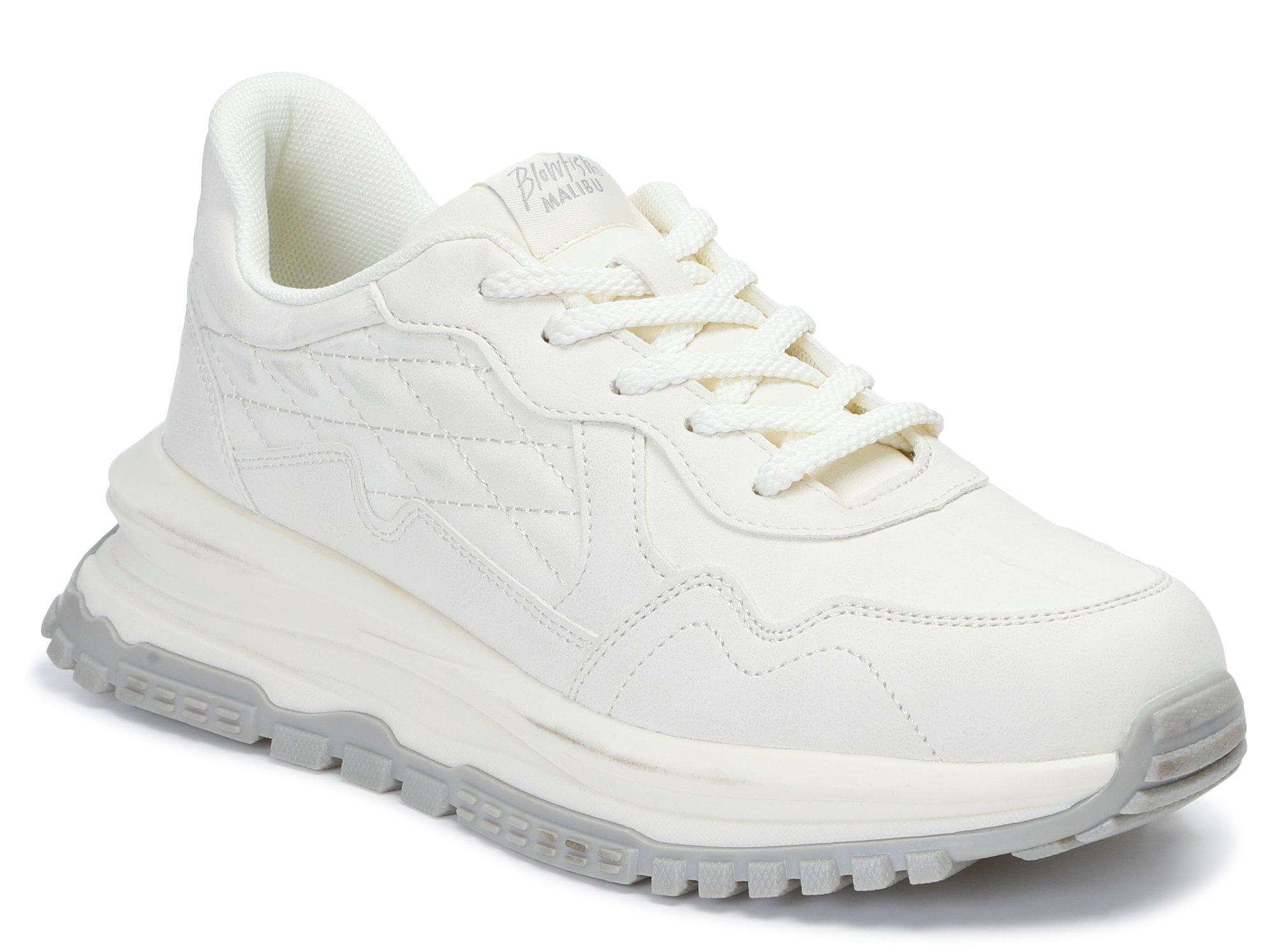 Women's Solid Faux Leather Sneakers