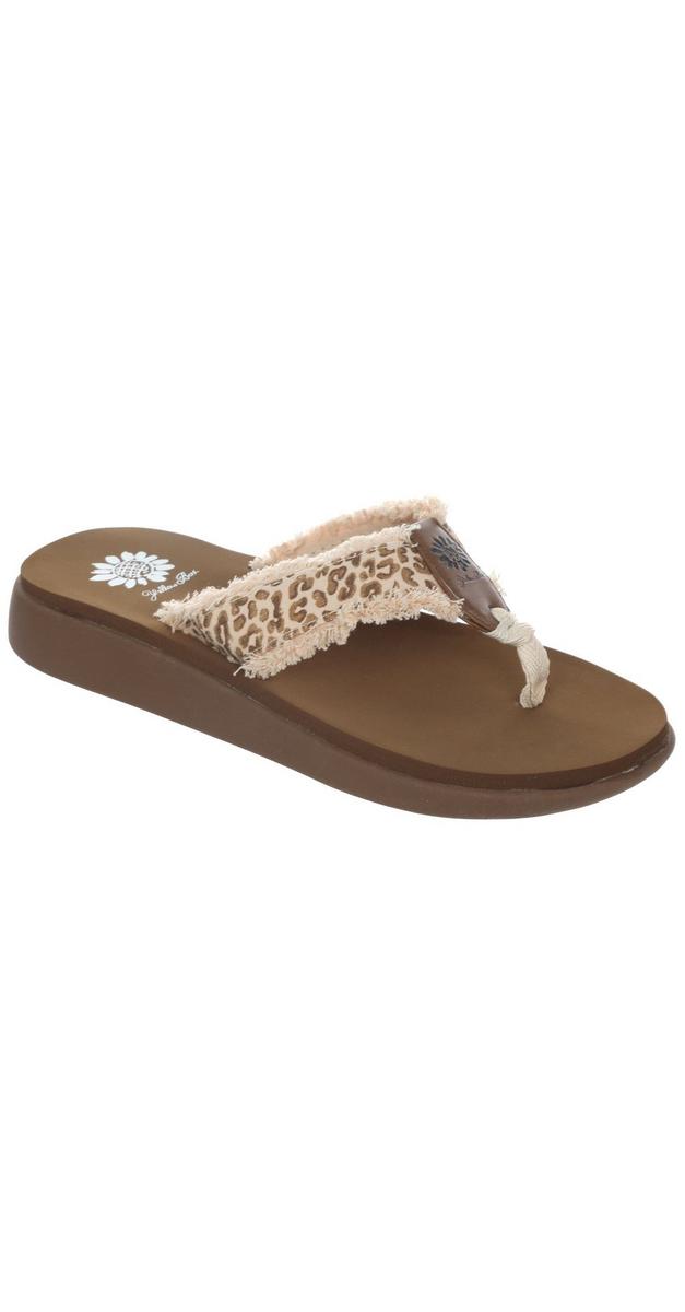 Women's Giah Leopard Print Flip Flops Brown/Tan bealls
