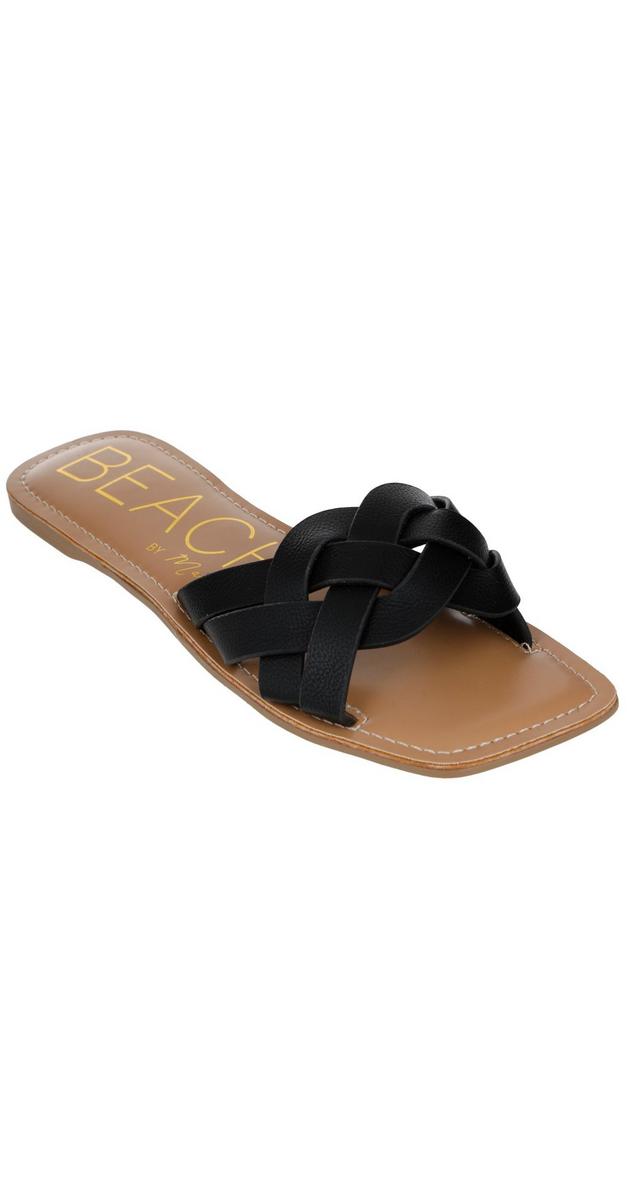Women's Braided Slide Sandals Black bealls
