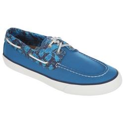 Men's Bahama Canvas Boat Shoes - Blue